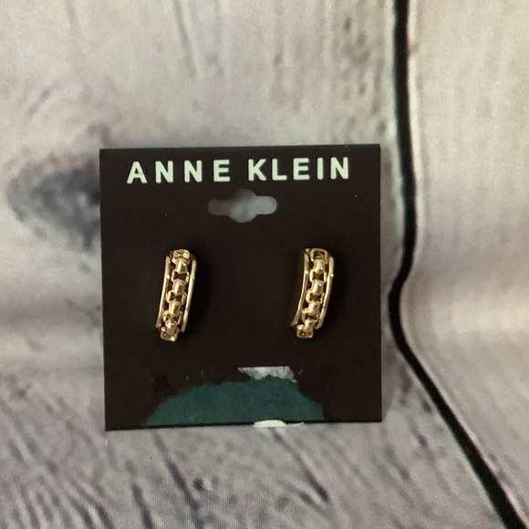 Gold Plated Chain Inlay Earrings - Picture 6 of 7